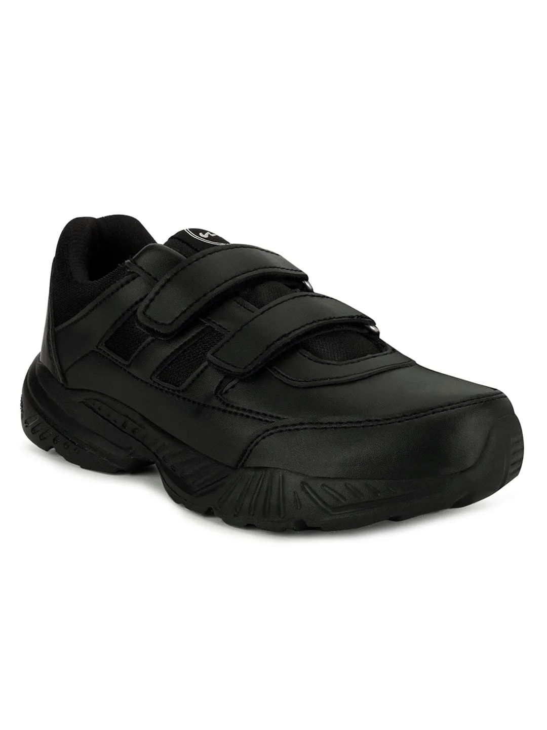 BINGO-151VS Black Child School Shoes