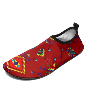 Buffalo Jump Red Kid's Sockamoccs Slip On Shoes