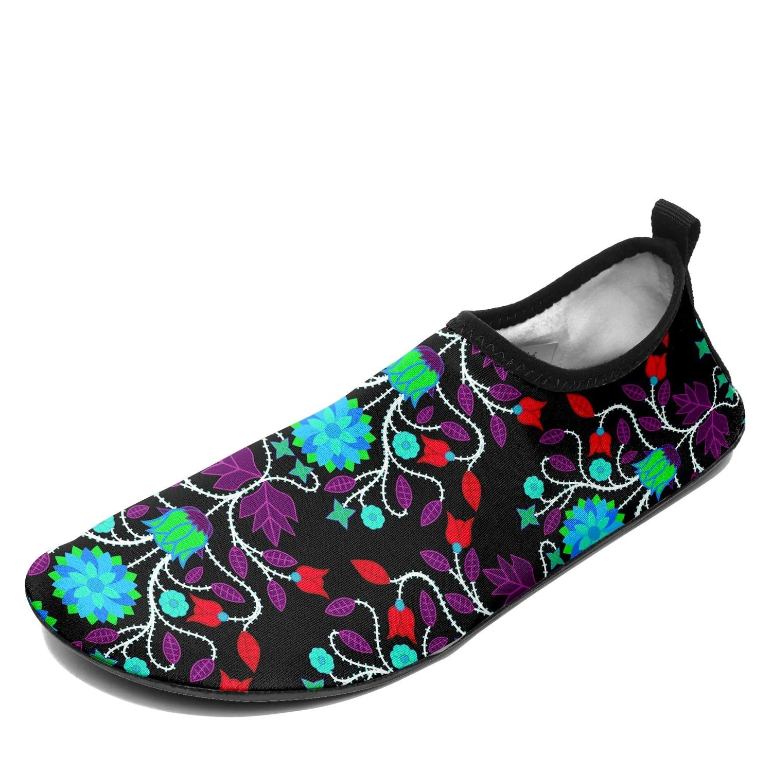 Floral Beadwork Four Clans Winter Sockamoccs Slip On Shoes