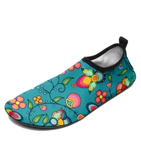Floral Bounty Teal Sockamoccs