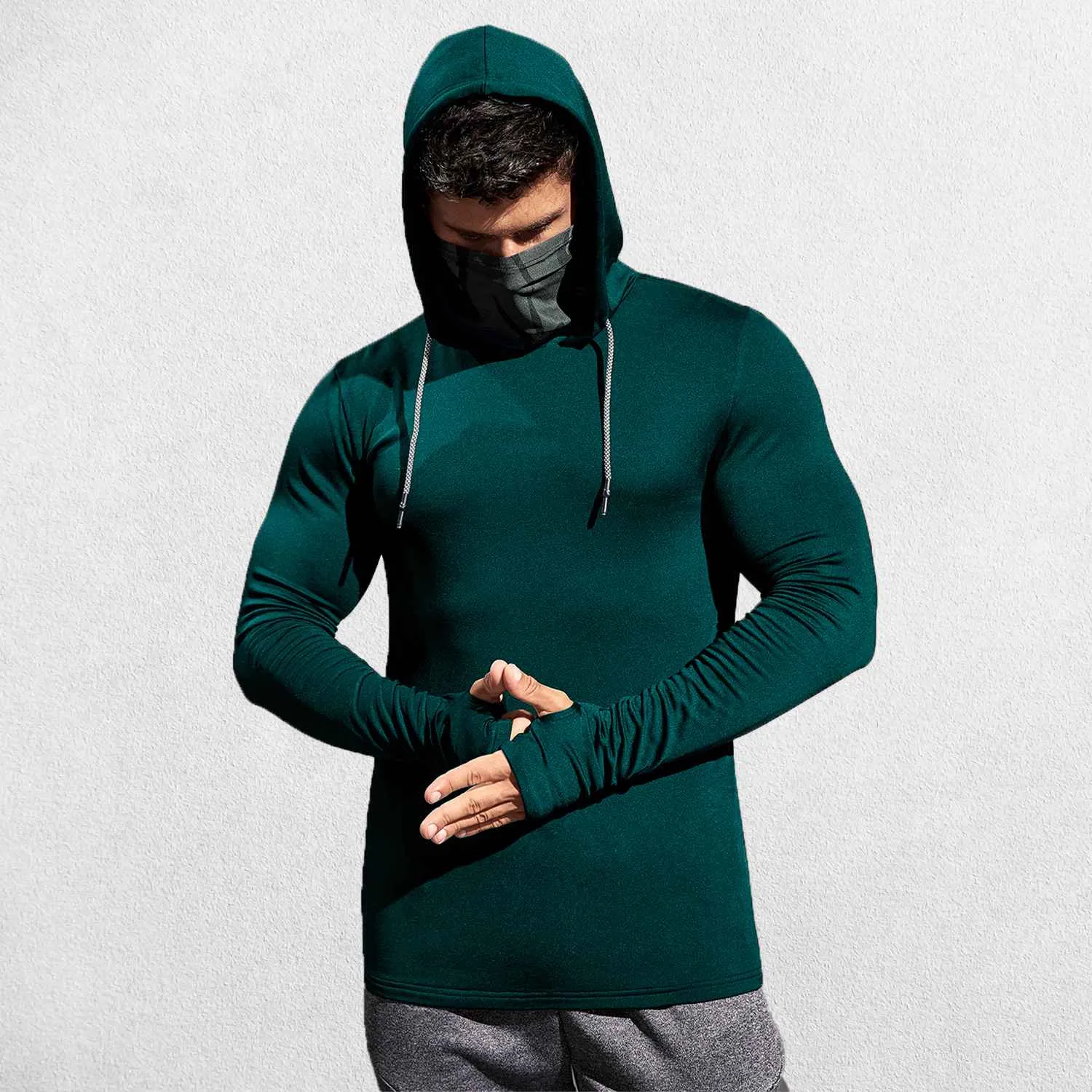 Men’s Sun Protection Hooded Shirt - UV-Resistant Outdoor Activewear