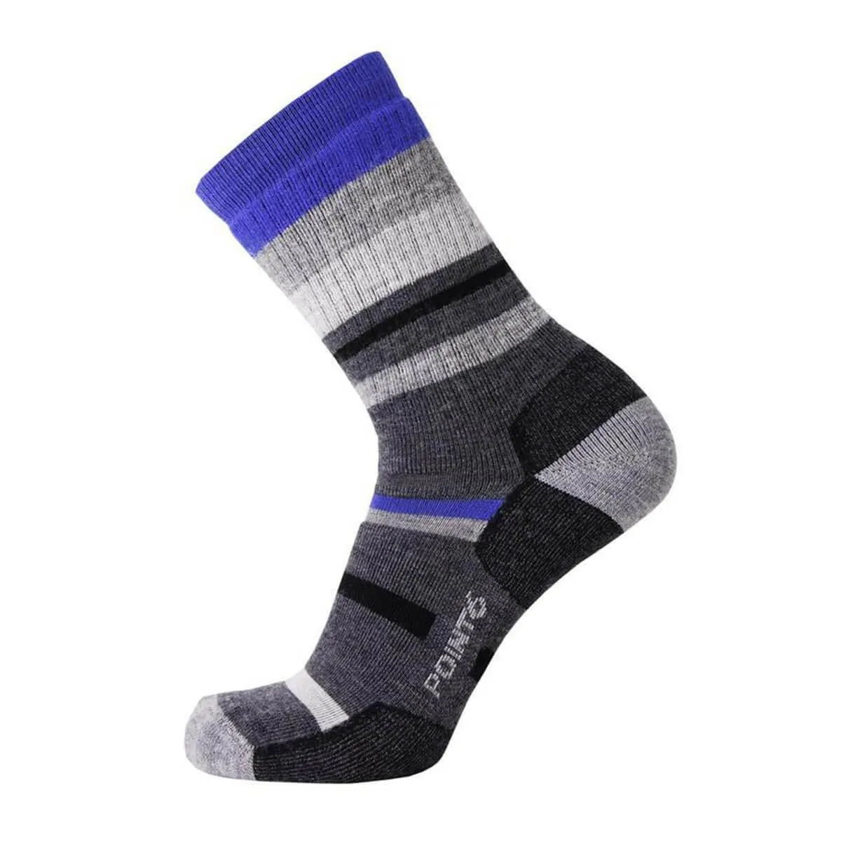 Point6 Socks - Hiking Gray/Stone Medium Merino Wool Medium Crew | 2567-200-06